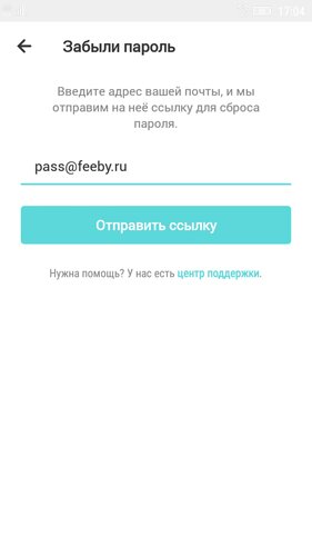 вводим адрес почты